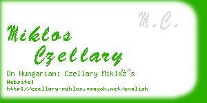 miklos czellary business card